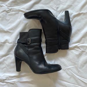 Antonio Melani | Black Heeled Leather Booties